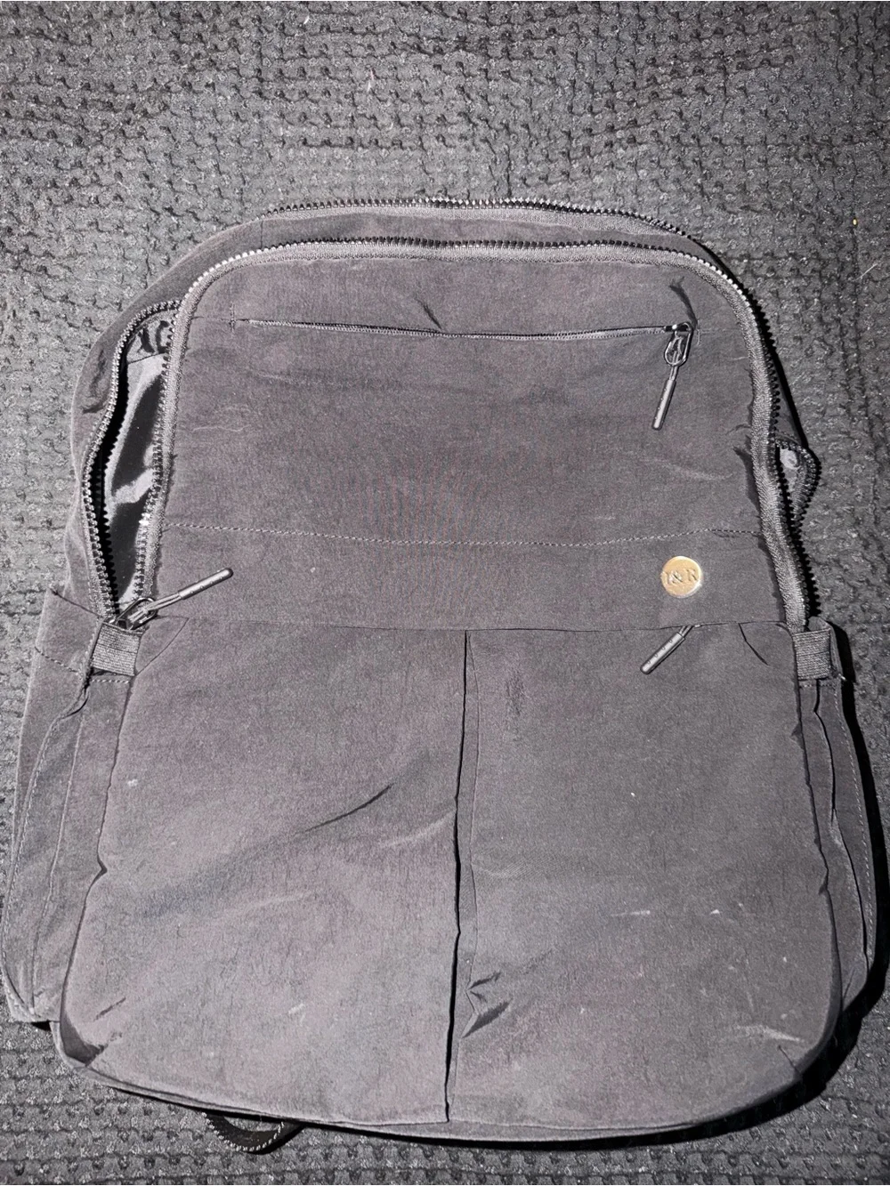 RFID Black Zip Phone Wallet with ID Window and Key Ring/ large backpack